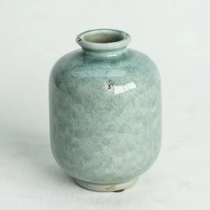 Vasos de cerâmica com esmalte verde elegante (1)