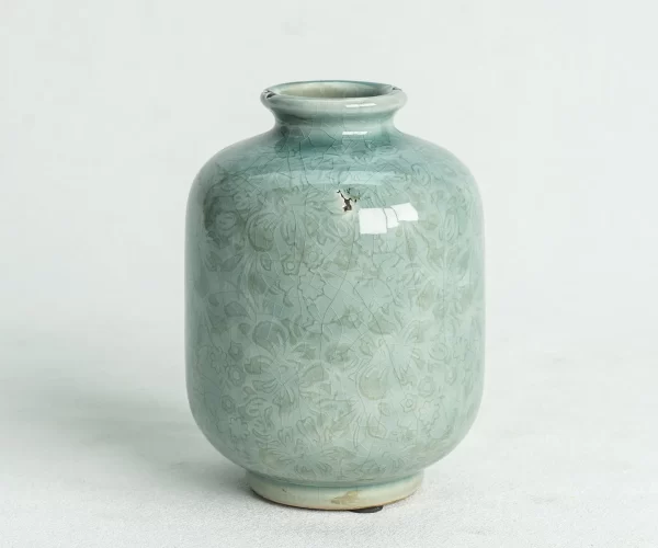 Ceramic Vases with Elegant Green Glaze (2)