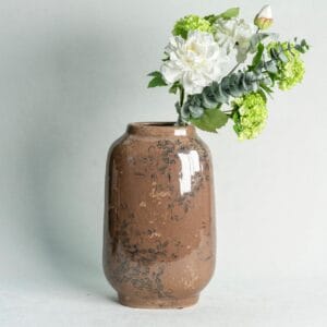 Jarrón plano decorativo de cerámica (2)