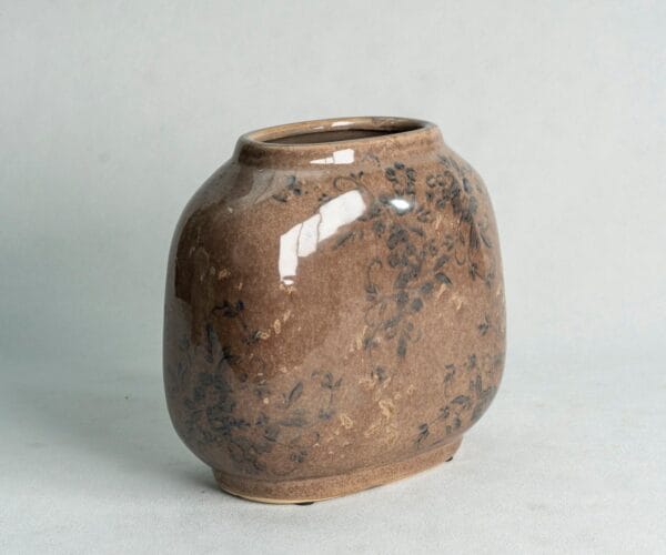Glazed Antique Ceramic Flat Vase (3)