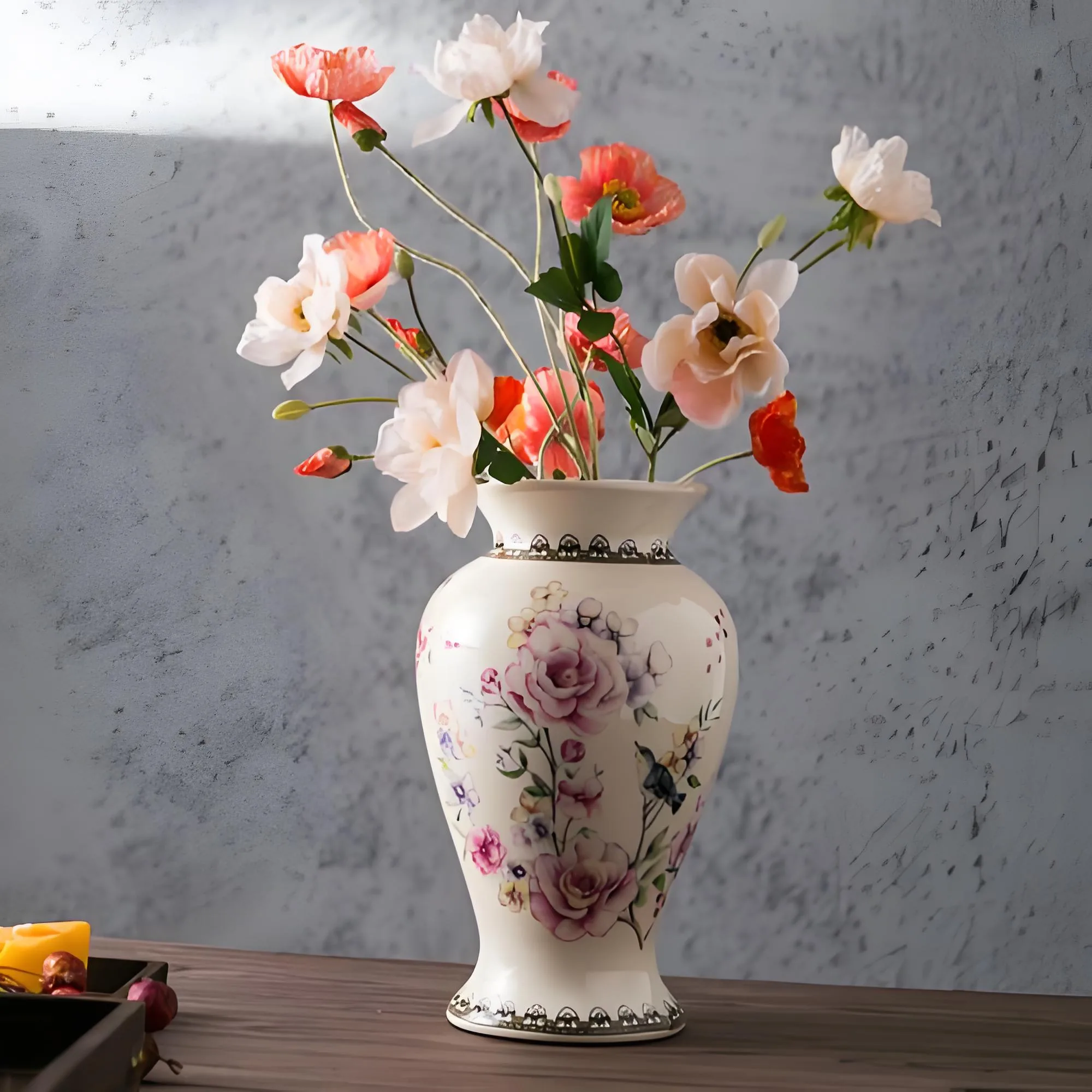 The sense of layering in flower arrangement