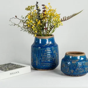 定制深蓝色中型花瓶 (1)