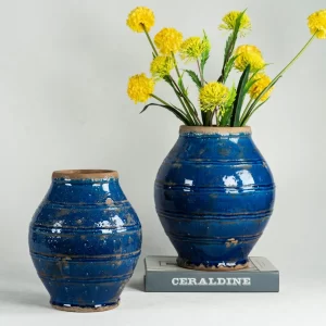 Mayorista jarrón vintage azul oscuro (1)