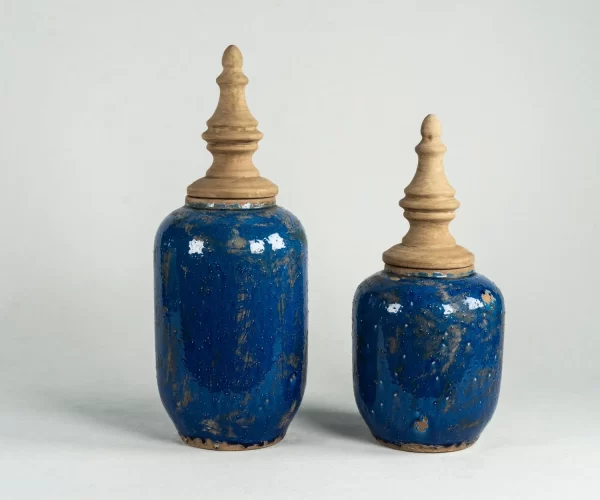 ceramic pagoda shape vase with lid (3)