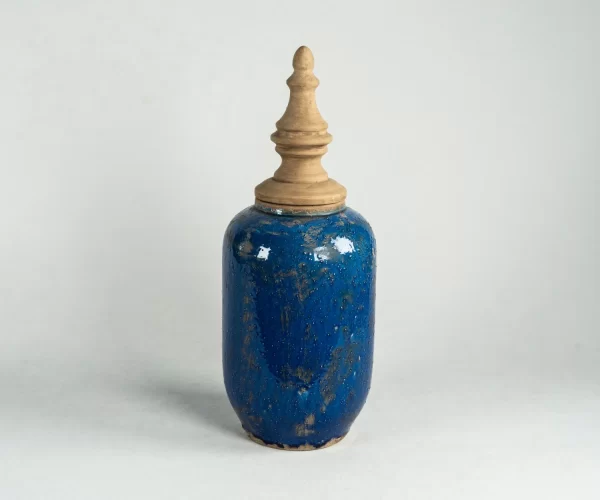 ceramic pagoda shape vase with lid (7)