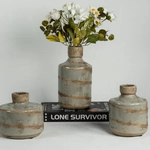 vase en céramique texturée vintage en gros (1)