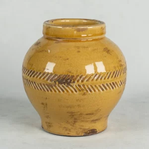 Vase en céramique jaune en gros (1)