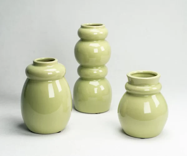 Wholesale Minimalist Modern Green Ceramic Vase (4)