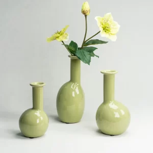 도매 올리브 그린 세라믹 꽃병 (1)