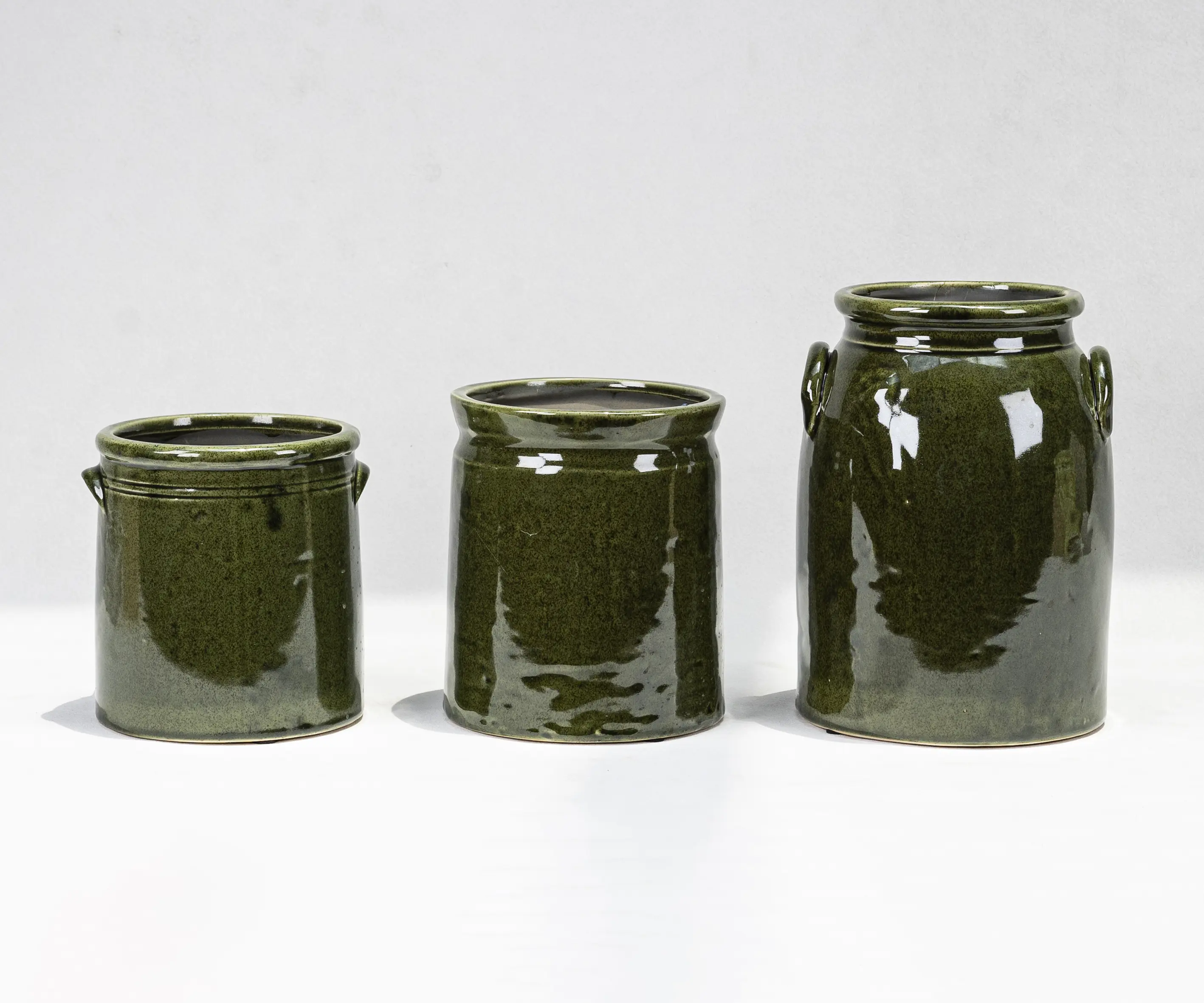 Double Handled Width Mouth Ceramic Vase Series (2)