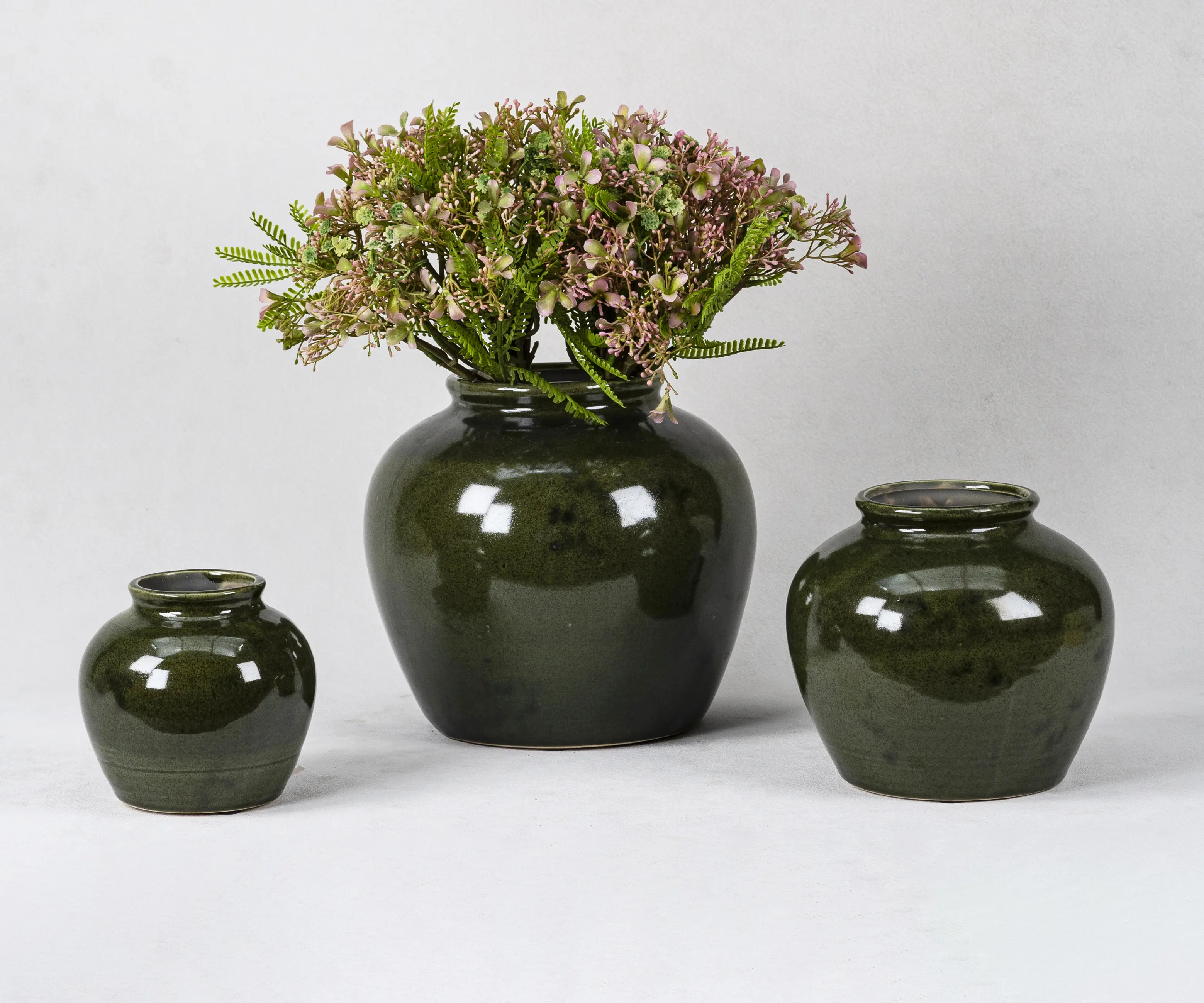 Wholesale Dark Green Ceramic Jar (4)