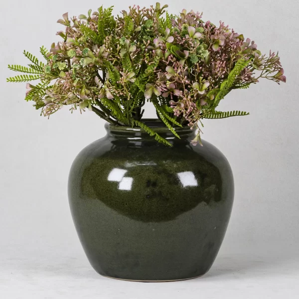 Wholesale Dark Green Ceramic Jar (5)