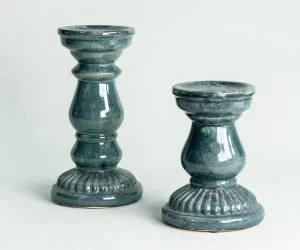 Wholesale Deep Blue Ceramic Candle Holder (2)