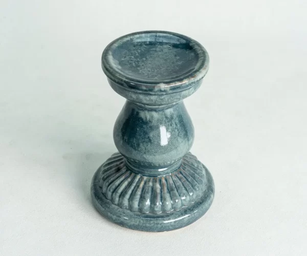 Wholesale Deep Blue Ceramic Candle Holder (3)