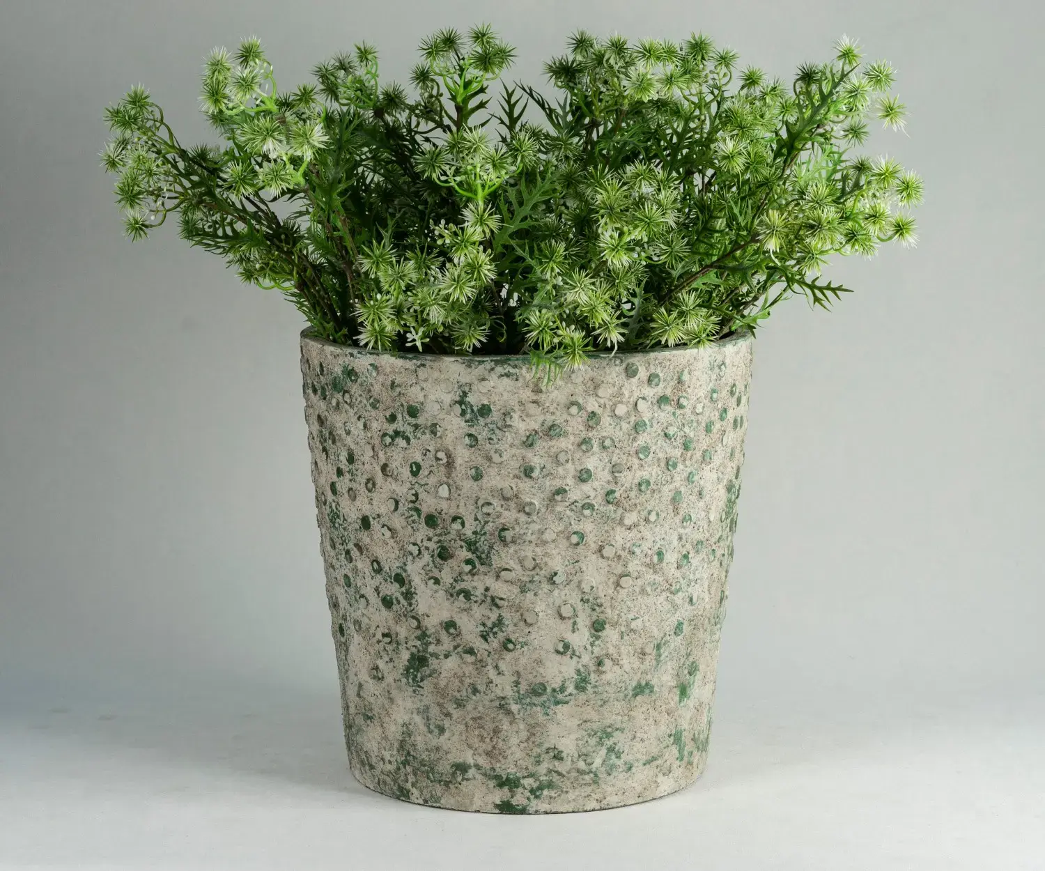 Imitation stone fiber cement plant pot