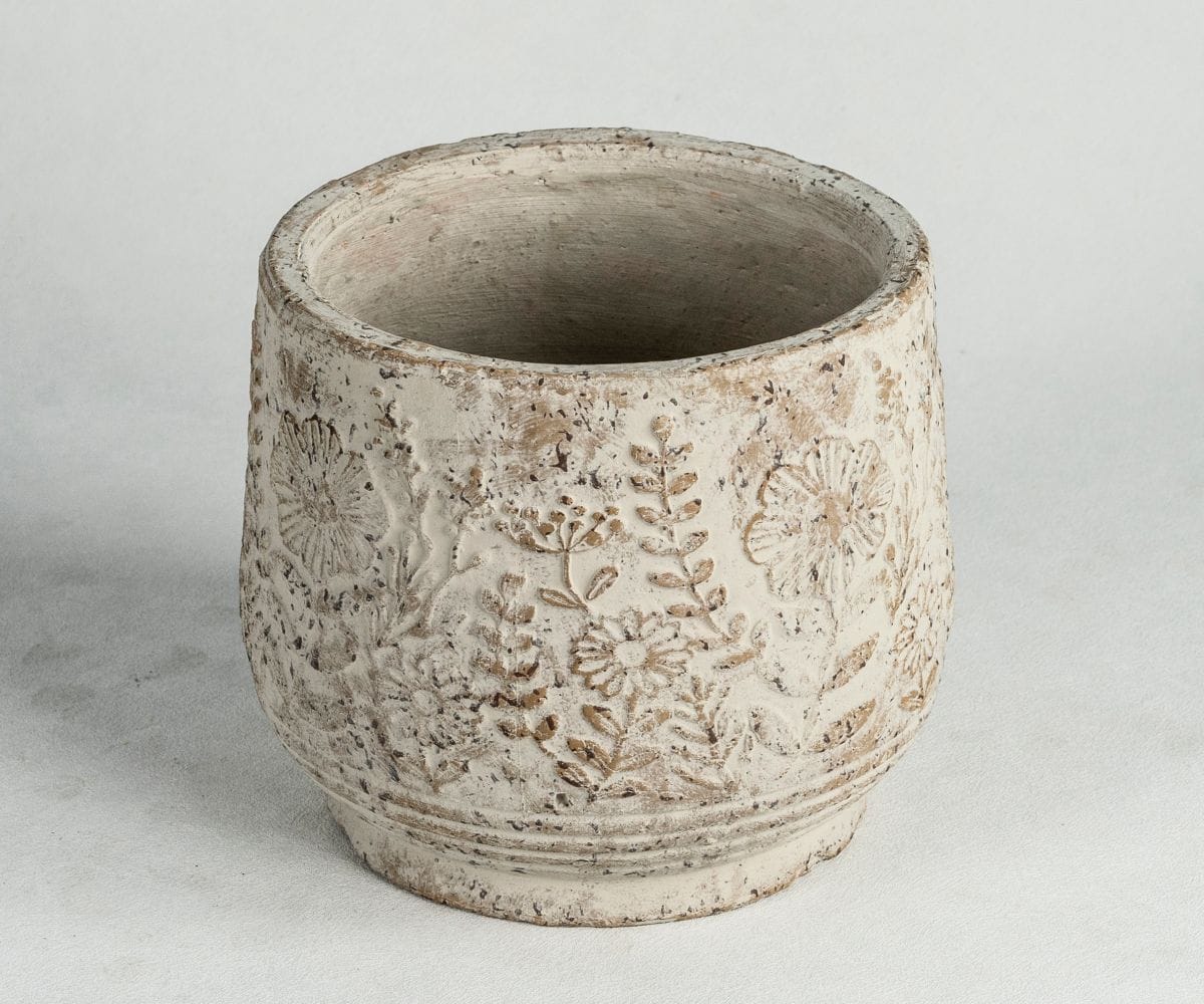 Mediterranean pastoral style plant pot
