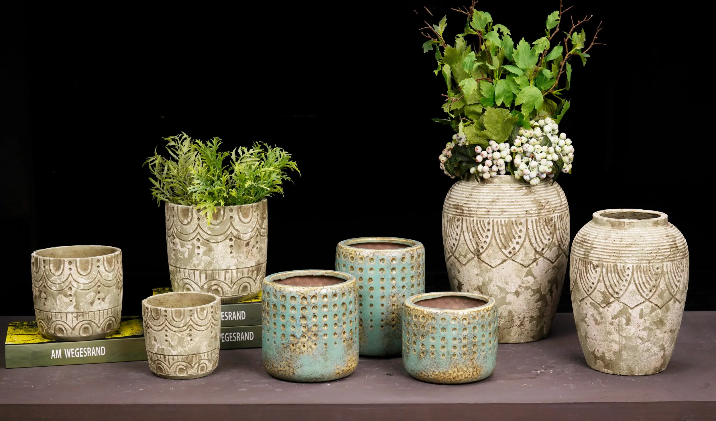 SANTAI Wholesale Fiber Cement Plant Pot Series