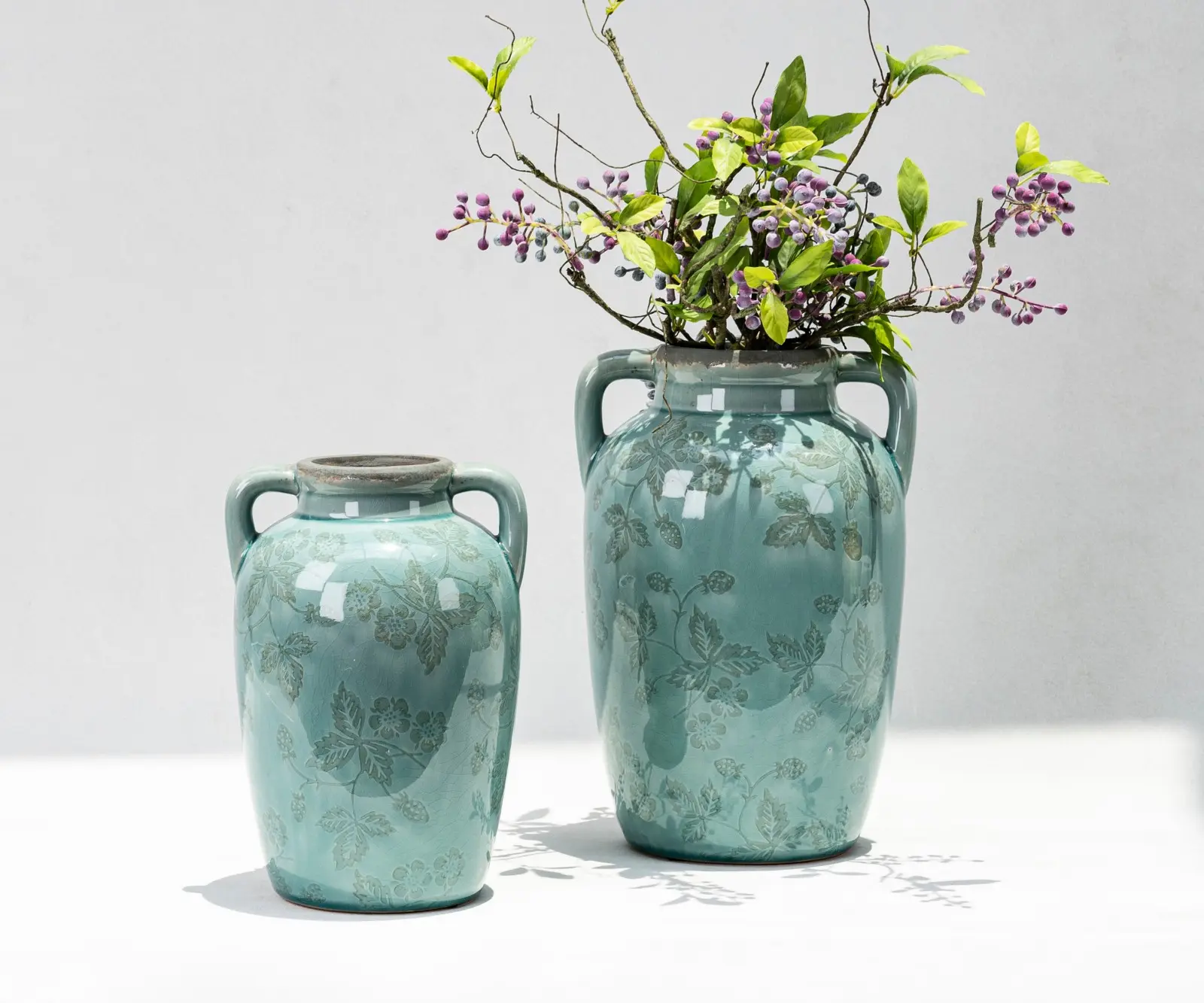 wholesale double-handled celadon vases (4)