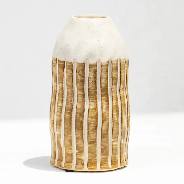 wholesale handmade striped ceramic vases (2)