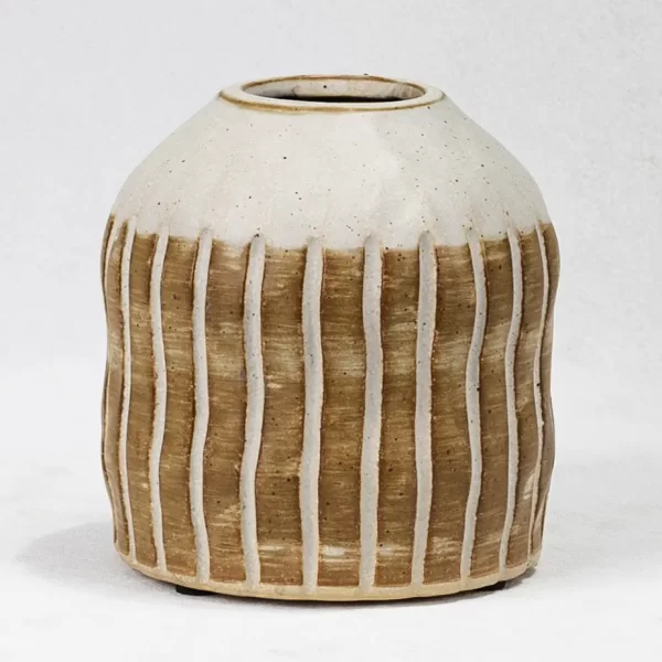 wholesale handmade striped ceramic vases (3)