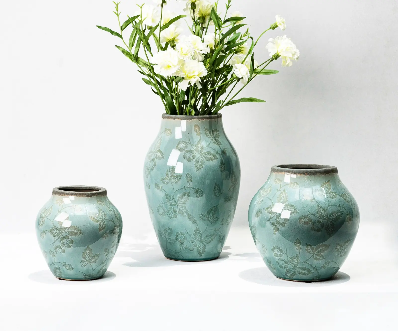 wholesale vintage celadon vase​ set (5)