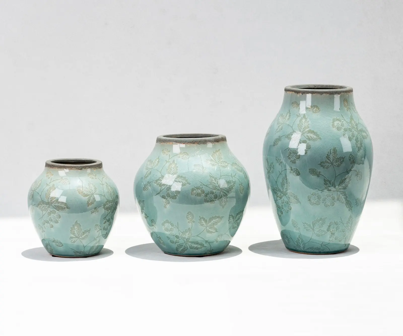 wholesale vintage celadon vase​ set (6)