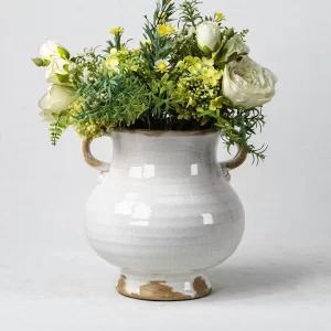 Bulk Blumenvasen Großhandel - geknackt Glasur keramische Vasen mit Dual-Griffe