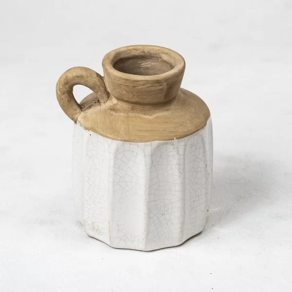 Bulk Ceramic Vases and Jugs Wholesale - Cracked Glaze and Exposed Terracotta - 画像 (4)