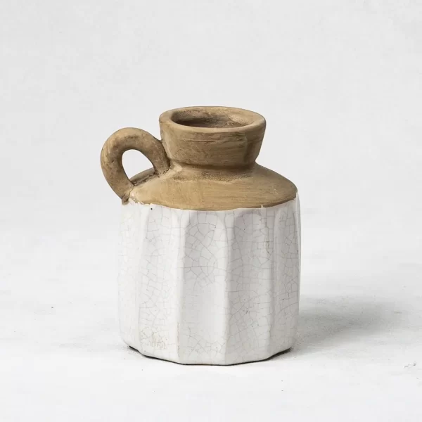 Bulk Ceramic Vases and Jugs Wholesale - Cracked Glaze and Exposed Terracotta - 画像 (5)