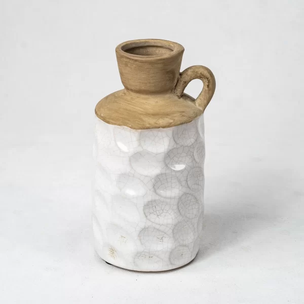Bulk Ceramic Vases and Jugs Wholesale - Cracked Glaze and Exposed Terracotta - 画像 (7)