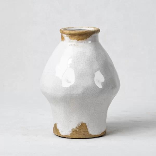 Ceramic Vases Wholesale - Traditional Cracked Glaze Ceramic Vases with Natural Terracotta Accents - Image 3