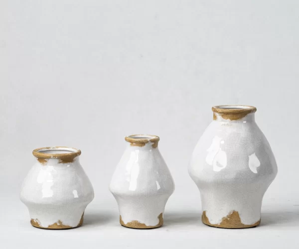 Ceramic Vases Wholesale - Traditional Cracked Glaze Ceramic Vases with Natural Terracotta Accents - Image 9