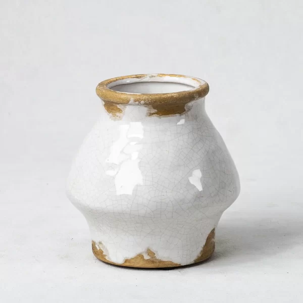 Ceramic Vases Wholesale - Traditional Cracked Glaze Ceramic Vases with Natural Terracotta Accents - Image 8