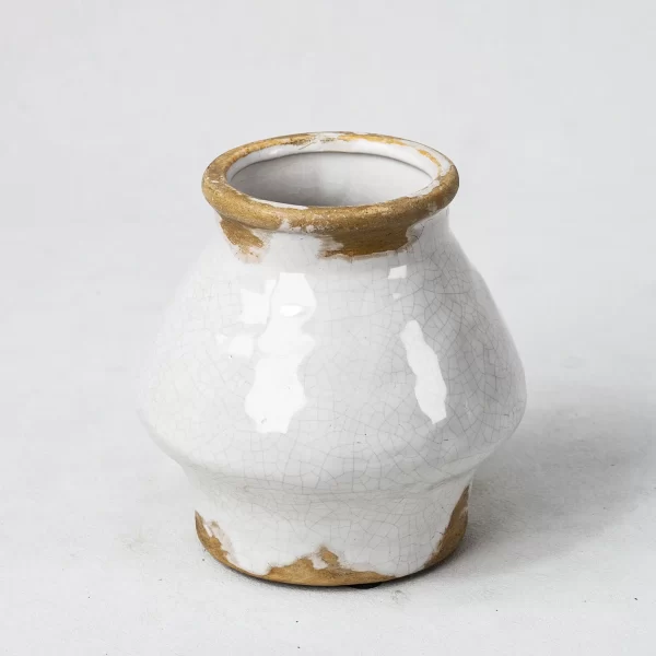 Ceramic Vases Wholesale - Traditional Cracked Glaze Ceramic Vases with Natural Terracotta Accents - Image 7
