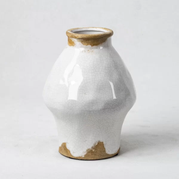Ceramic Vases Wholesale - Traditional Cracked Glaze Ceramic Vases with Natural Terracotta Accents - Image 4
