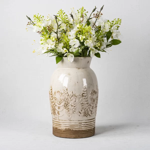 Wholesale Plant Pots and Vases​ with Botanical Embossing Design