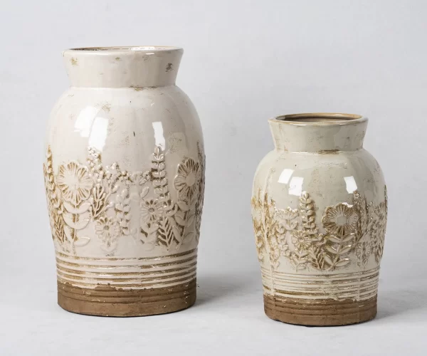 Wholesale Plant Pots and Vases​ with Botanical Embossing Design - 画像 (4)