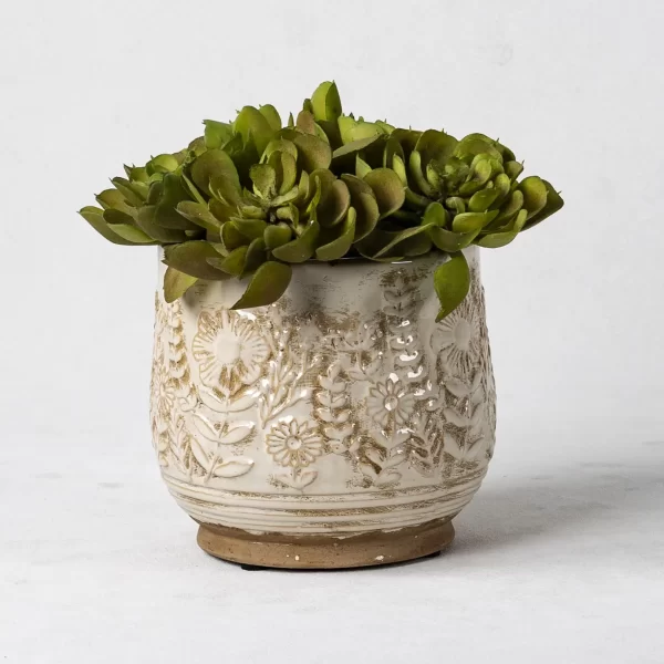 Wholesale Plant Pots and Vases​ with Botanical Embossing Design - 画像 (5)