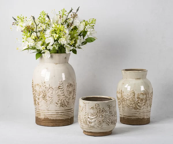 Wholesale Plant Pots and Vases​ with Botanical Embossing Design - 画像 (9)