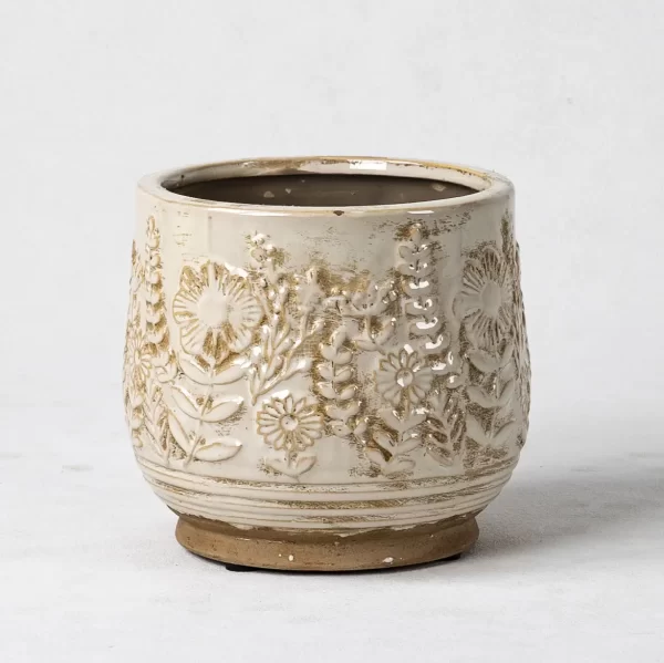 Wholesale Plant Pots and Vases​ with Botanical Embossing Design - 画像 (7)