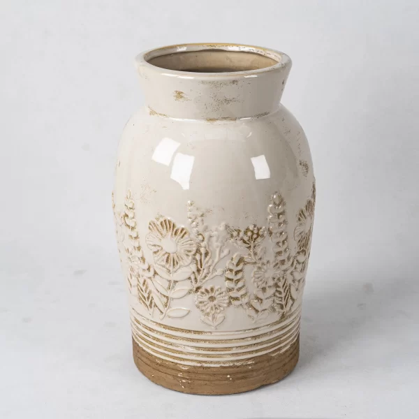 Wholesale Plant Pots and Vases​ with Botanical Embossing Design - 画像 (2)