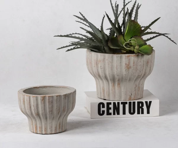 Bulk Ceramic Planters - With Vertical Groove Design – Image 4