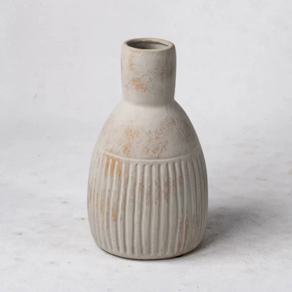 Wholesale Handcrafted Ceramic Vases - Textured Glaze & Exposed Terracotta Accents – Bild 2