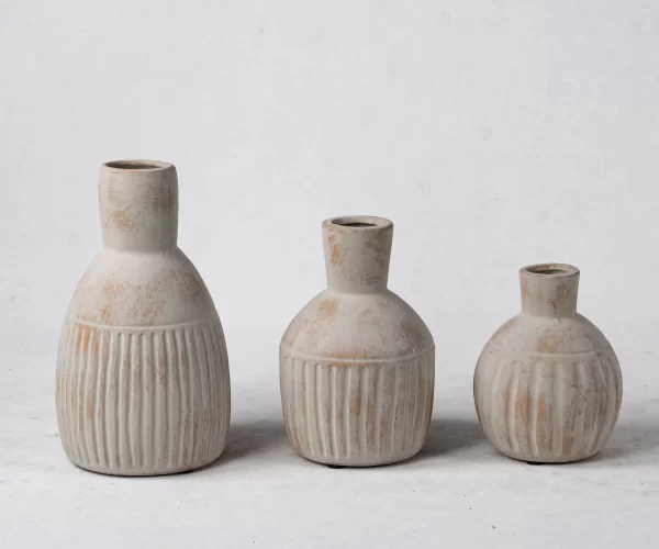 Wholesale Handcrafted Ceramic Vases - Textured Glaze & Exposed Terracotta Accents – Bild 9