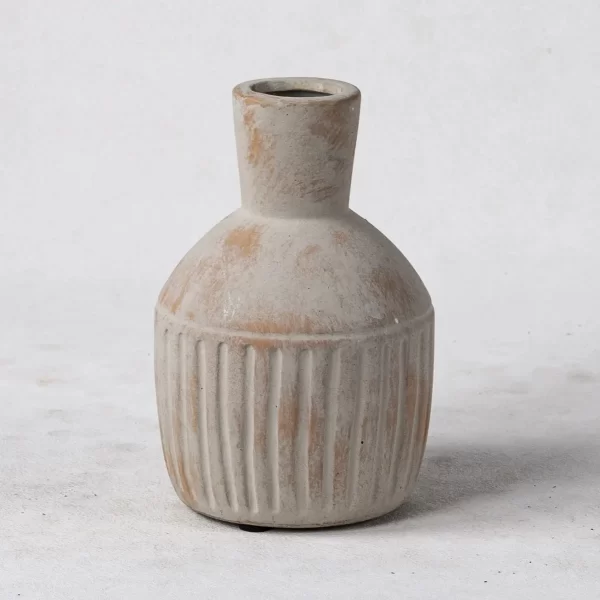 Wholesale Handcrafted Ceramic Vases - Textured Glaze & Exposed Terracotta Accents – Bild 5