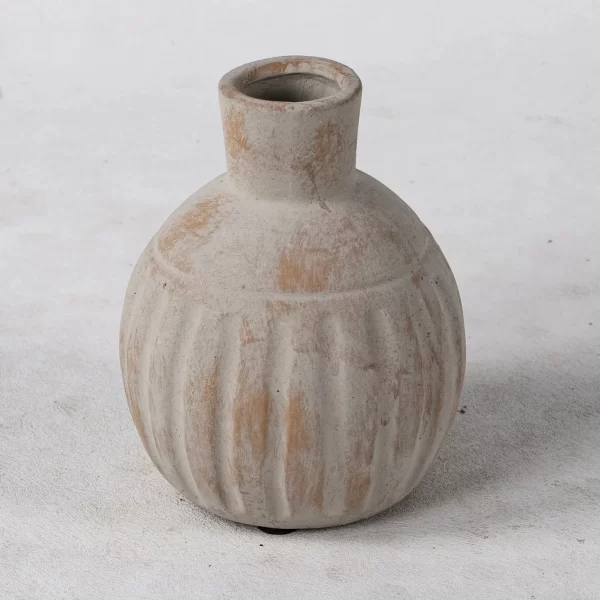 Wholesale Handcrafted Ceramic Vases - Textured Glaze & Exposed Terracotta Accents – Bild 7