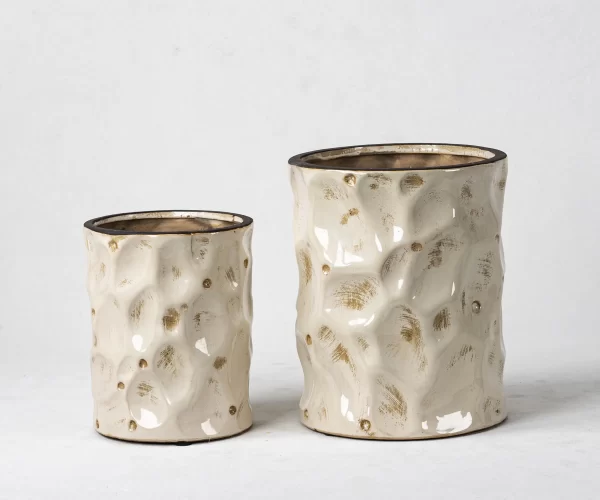 Wholesale Handcrafted Ceramic Vase with 3D Embossing Design - Image 4