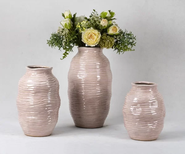 Hand-crafted texture ceramic vases bulk (2)