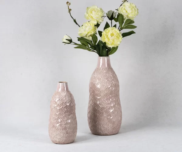 custom flower vases with leaf texture (2)