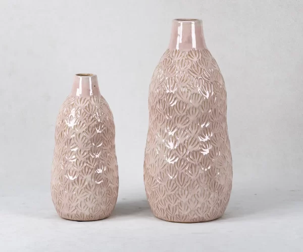 custom flower vases with leaf texture (4)